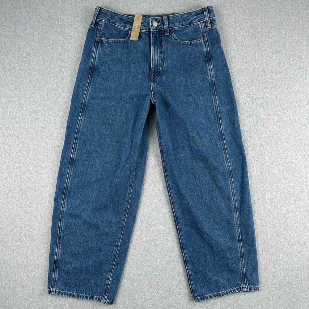 JCrew Jeans Womens 27 Blue CK152 Slouchy Boy Jean Wide Leg Denim Baggy NWT